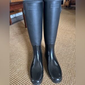 Hunter Black Rain Boots Women’s size 9